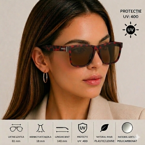Ochelari de soare unisex, SG033, Leopard - Img 2