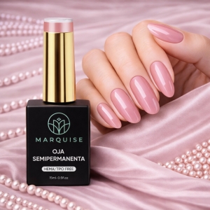 Oja semipermanenta HEMA/TPO FREE, Marquise, Nude LTS021, 15 ml - Img 2