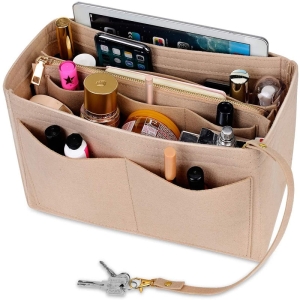 Organizator pentru geanta si portfard detasabil, AC066, Crem