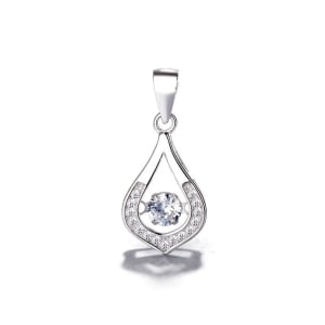 Pandantiv argint 925, JW1294, model picatura, placat cu rodiu - Img 1