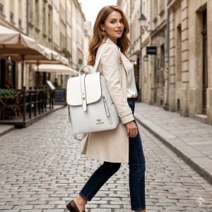Rucsac dama, Mireille GT2475, Alb - Img 2