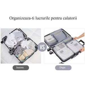 Set 6 Organizatoare pentru Bagaj si Calatorie, AC061, Bleumarin - Img 5