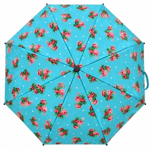 Umbrela pliabila pentru ploaie, 8 spite, diametru 97 cm, UMB054, Albastru floral - Img 2