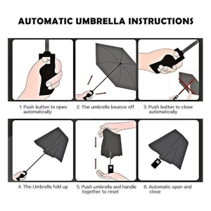 Umbrela pliabila pentru ploaie si soare, 10 spite, diametru 105 cm, protectie UV, UMB017, Albastru - Img 7
