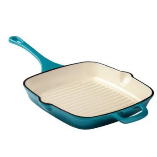 Tigaie Grill fonta emailata, 27 x 27 x 5.5 cm, iCook