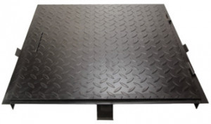 Capac camin 600x600 mm, tabla zincata 3 mm, vopsit negru