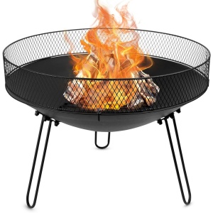 Focar Metalic pentru foc de tabara 60cm + Picioare 44 cm, Ambiance HL