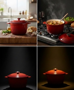 Oala pentru gătit cu capac 2,2 L fonta 23x17,9x13,3cm, iCook