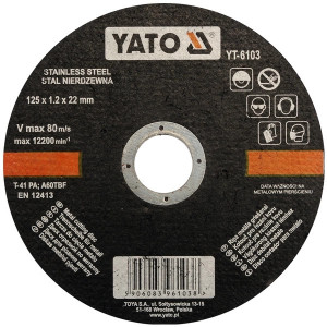 Disc abraziv pentru debitator de metal, 125x22x1.2 mm
