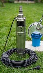 Pompa Submersibila INOX 4" P[W]: 750, Cablu 15m, 80m
