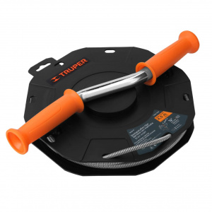 Sarpe desfundat tevi canalizare cu maner curbat si bobina, 4.5 m ,6.5 diametru- Truper