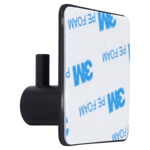 Set 4 Cârlige autoadezive din oțel inox, vopsit Negru Mat, Black Line