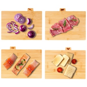 Set 4 Tocatoare din Bambus + Suport, 28cm x 20cm x 0.7cm, FSC Line
