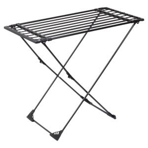 Suport de uscare haine/rufe metalic negru glisant XXL telescopic 110-189 cm,30kg Incarcare Black Line