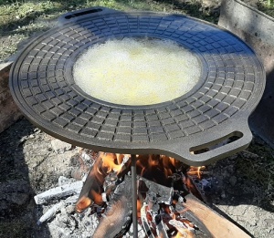 Disc Fonta 2 in 1 carne, mici si cartofi prajiti ( 50cm ) cu manere si picioare detasabile