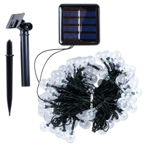 Ghirlanda luminoasă solară LED pentru exterior Cablu10m, 100 becuri, 8 Moduri, Solar Line