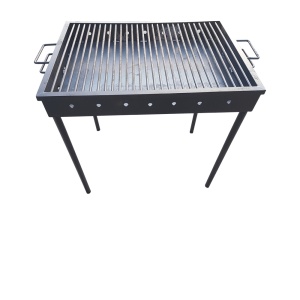Gratar de gradina, Camping Barbeque METALIC cu picioare XL (60cm x 40cm x60cm)