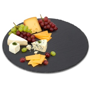 Platou rotund din Ardezie piatră naturală – 30 cm, Gama Lux