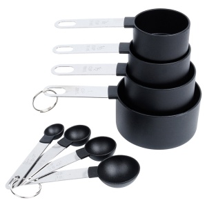 Set 8 măsuri de bucătărie – căni și linguri gradate, pentru făină, zahăr, condimente, ulei, lichide și alte ingrediente