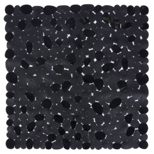 Covoraș de duș antiderapant cu ventuze 51x51 cm, Black Line