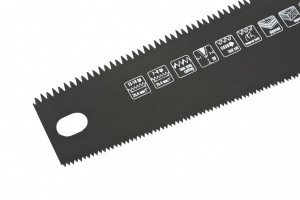 Fierastrau pentru lemn UNIVERSAL 350 mm, doua muchii de lucru 13-14 TPI si 7-8 TPI, suprafata teflon