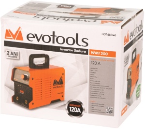 Invertor Sudură cu Afișaj Digital Evotools WMI-200, 2.5 - 3.2 mm + Protectie Termica