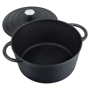 Oală din fontă natur cu capac  5 L, 26cm x 12cm, Cast Line