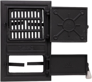 Usa Soba Monobloc Fonta Cerbi cu dublura 475 x 295 + platbanda de montaj