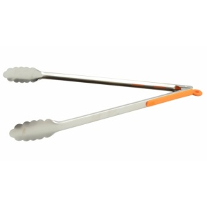 Cleste BBQ carne / legume inox 44 cm, maner ergonomic cu silicon, Perfect Home