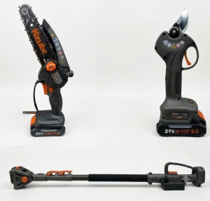 Foarfeca Acumulator 2 Ah 21V Kzubr si Mini Drujba Kzubr Kces + Brat Telescopic 2m, Kzubr
