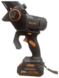 Mini-Drujba cu 2 Acumulatori, Brushless,Led Procentual 20Cm, 21v x 2Ac (2Ah/4AH)Ungere automata, Kzubr Pro