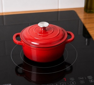 Oala pentru gătit cu capac 2,8 L fonta 28,6x22x9.8cm, Red Colection