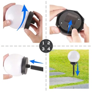  Set 6 Lampi solare de grădină cu LED-uri, 6500K,  33,5 cm, Solar Line