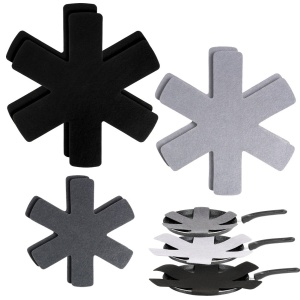 Set 6 separatoare de protecție pentru vasele de fonta 2x26cm 2x35cm 2x38cm, Fetru
