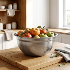 Bol de bucătărie din oțel INOX pentru salate, aluat etc 32 cm, 7,5 l