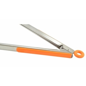 Cleste BBQ carne / legume  inox 44 cm, maner ergonomic cu silicon, Perfect Home