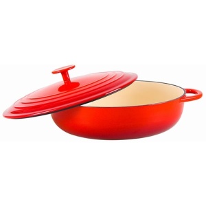 Cratita Fonta Emailata 4l, 28cm, 8.2Cm Rosu Portocaliu Vibrant