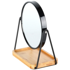 Oglindă cosmetica de machiaj cu două fețe, ZOOM 18,5x10,5x20 cm, Black Line