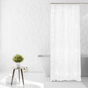 Perdea de duș pentru baie 180 x 180 cm + 12 cârlige PEVA Ecologic