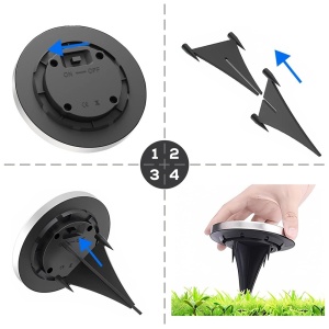 Set 12 Lampi solare de grădină cu LED-uri ingropate, din oțel, 11,5 cm, Solar Line Premium