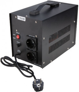 Stabilizator de Tensiune 500VA, LCD Display, Servomotor si Functie de Intarziere
