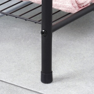 Suport pentru prosoape metalic negru 60 x 28 x 82,5 cm, Black Line