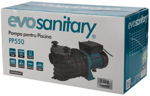 Pompa pentru P,iscina PP550w, cupru, 166l/min + Filtru integrat, 5 ani garantie