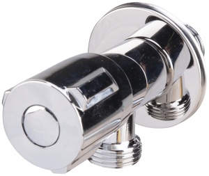  Robinet Coltar Nichelat cu Cap Armatura Ceramic 1/2 x 1/2
