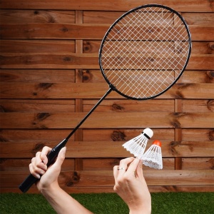 Set de 4 Rachete badminton cu 8 fluturasi 61 cm, 12 buc, Kids Line