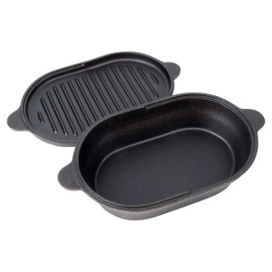 Tavă de copt din fontă cu capac 2 în 1, 28x16 cm, 1,2 l, CAST LINE 