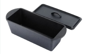 Tava de copt din fonta Natur 3L, 35cm x 13.5cm + Cosulet Ratan, Cast Line
