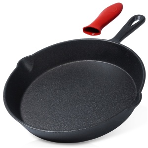 Tigaie Din Fonta Natur 20 cm + Protectie Din Silicon, Cast Line