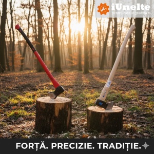 Topor Despicat 2 Kg Coada Fibra + Topor Crapat Lemne 2KG (FAG)