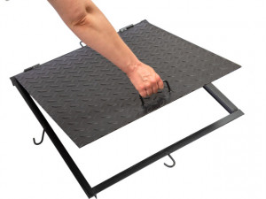 Capac camin 600x600 mm, tabla zincata 3 mm, vopsit negru